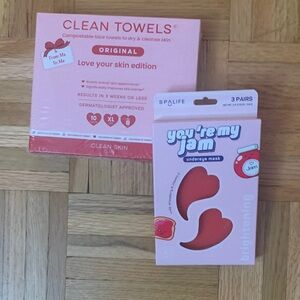 NIB Undereye Mask & Face Towels Set - Alife Skincare